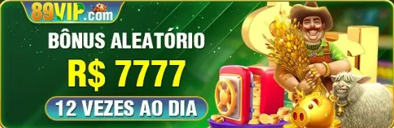 89vipbr Distribuição de prêmios aleatórios de até R$7.777